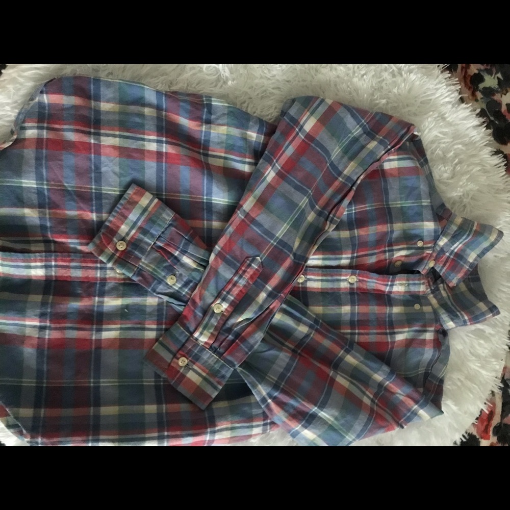Boys Ralph Lauren poplin cotton long sleeve shirt